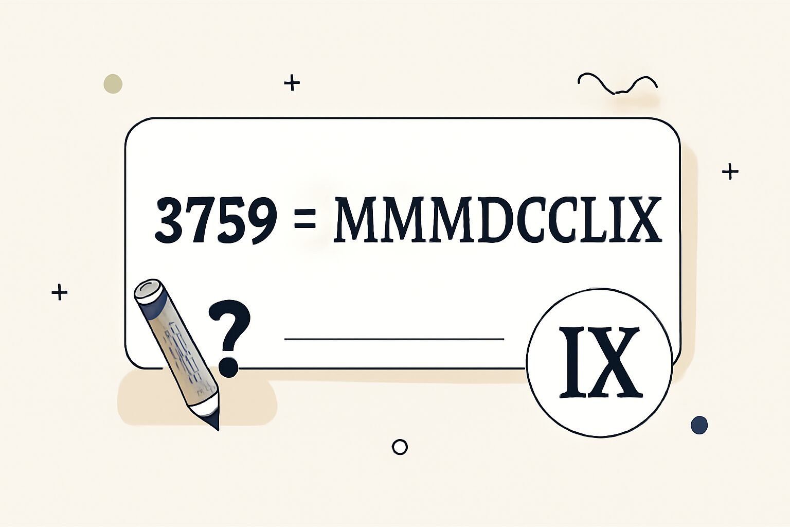 Roman Numerals: 3759