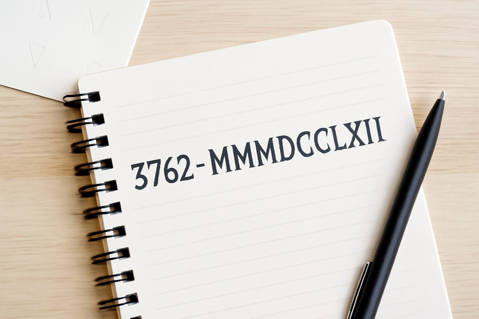 Roman Numerals: 3762
