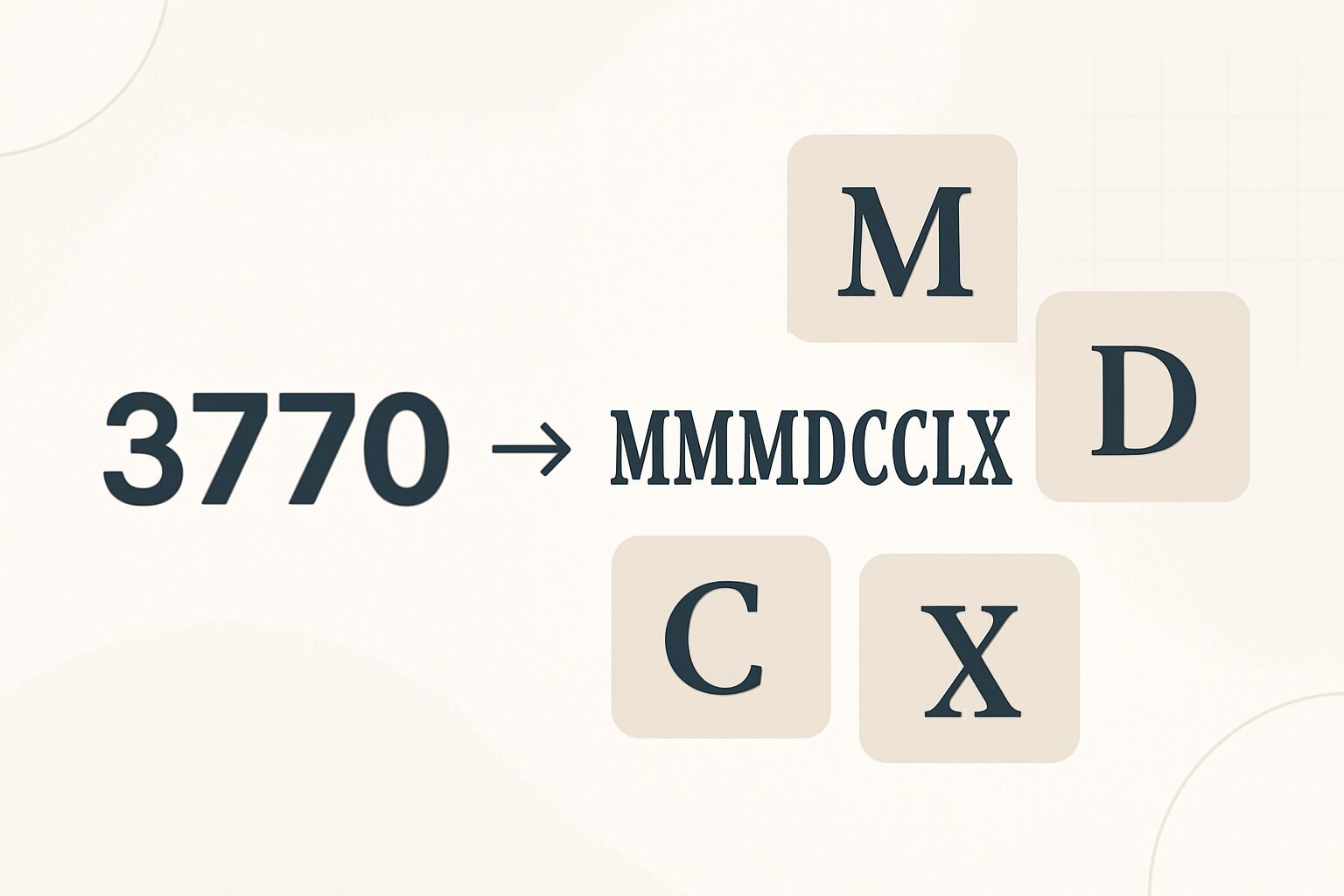 Roman Numerals: 3770
