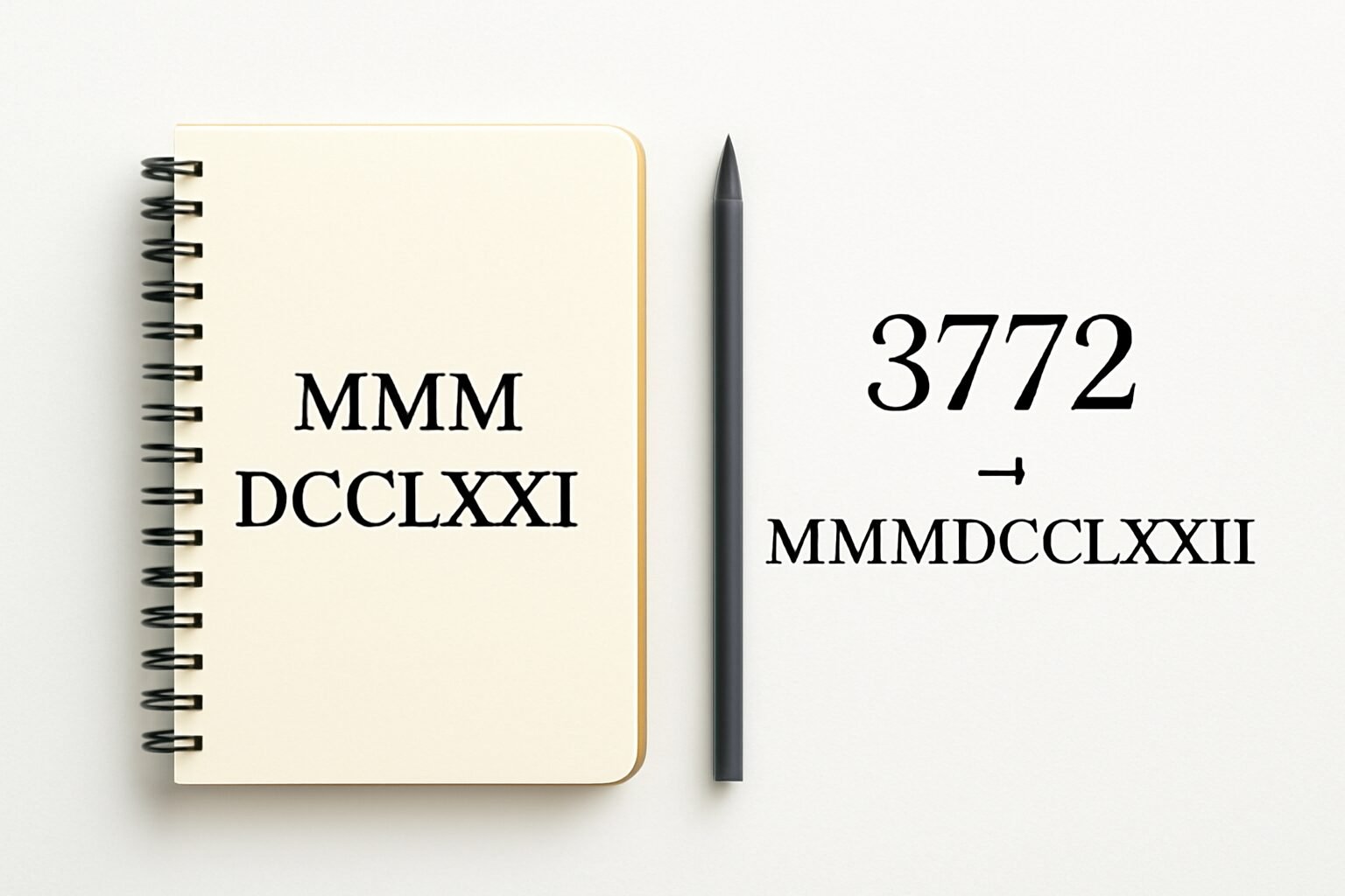 Roman Numerals: 3772