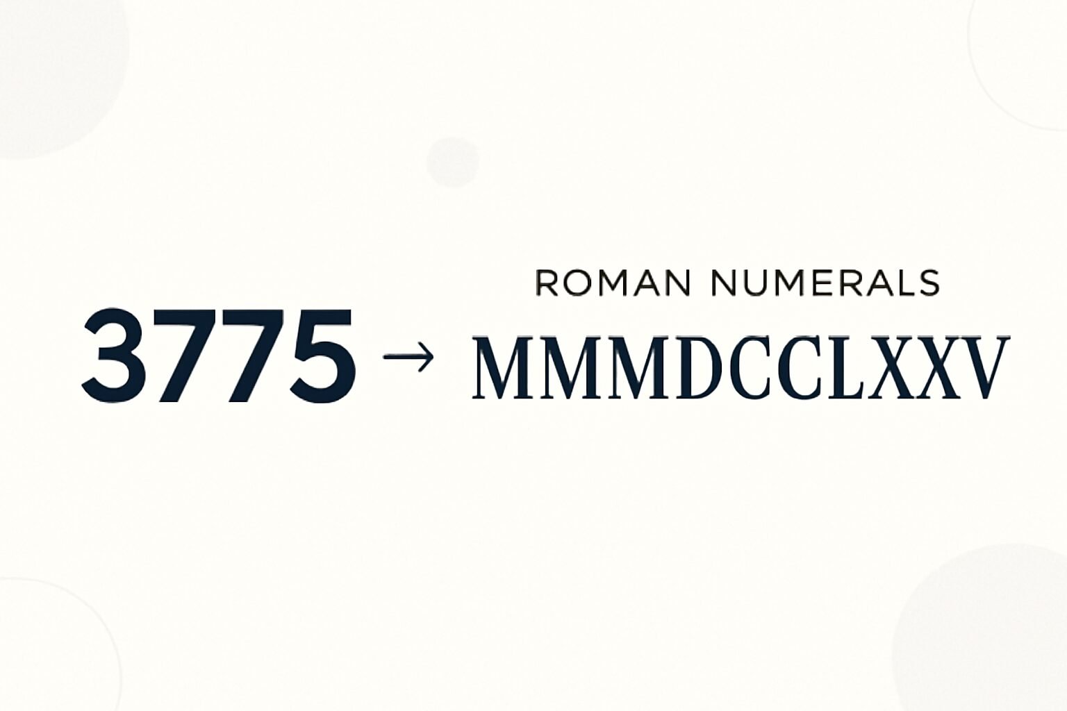 Roman Numerals: 3775