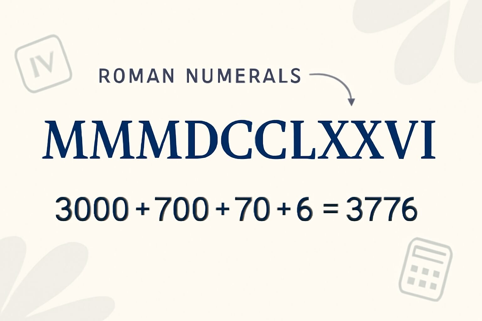 Roman Numerals: 3776