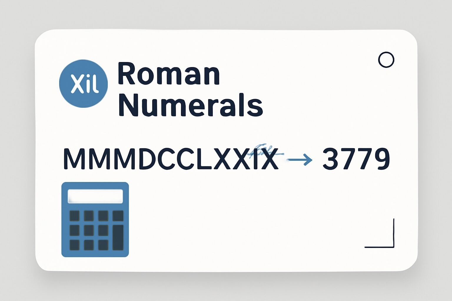 Roman Numerals: 3779