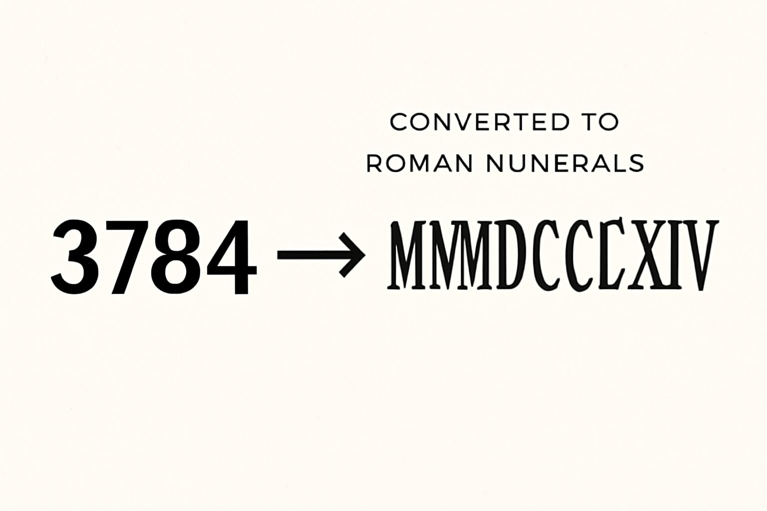 Roman Numerals: 3784