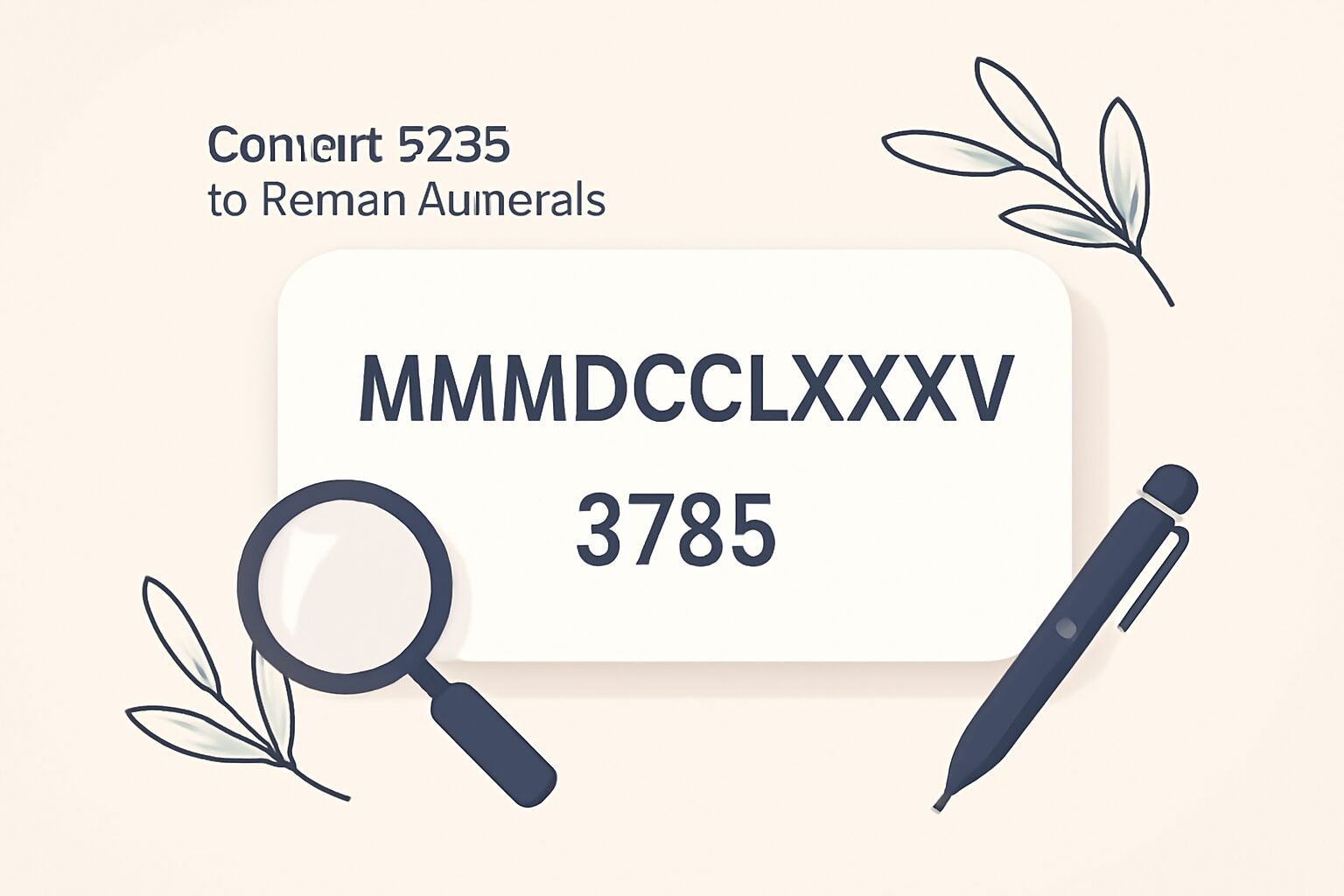 Roman Numerals: 3785