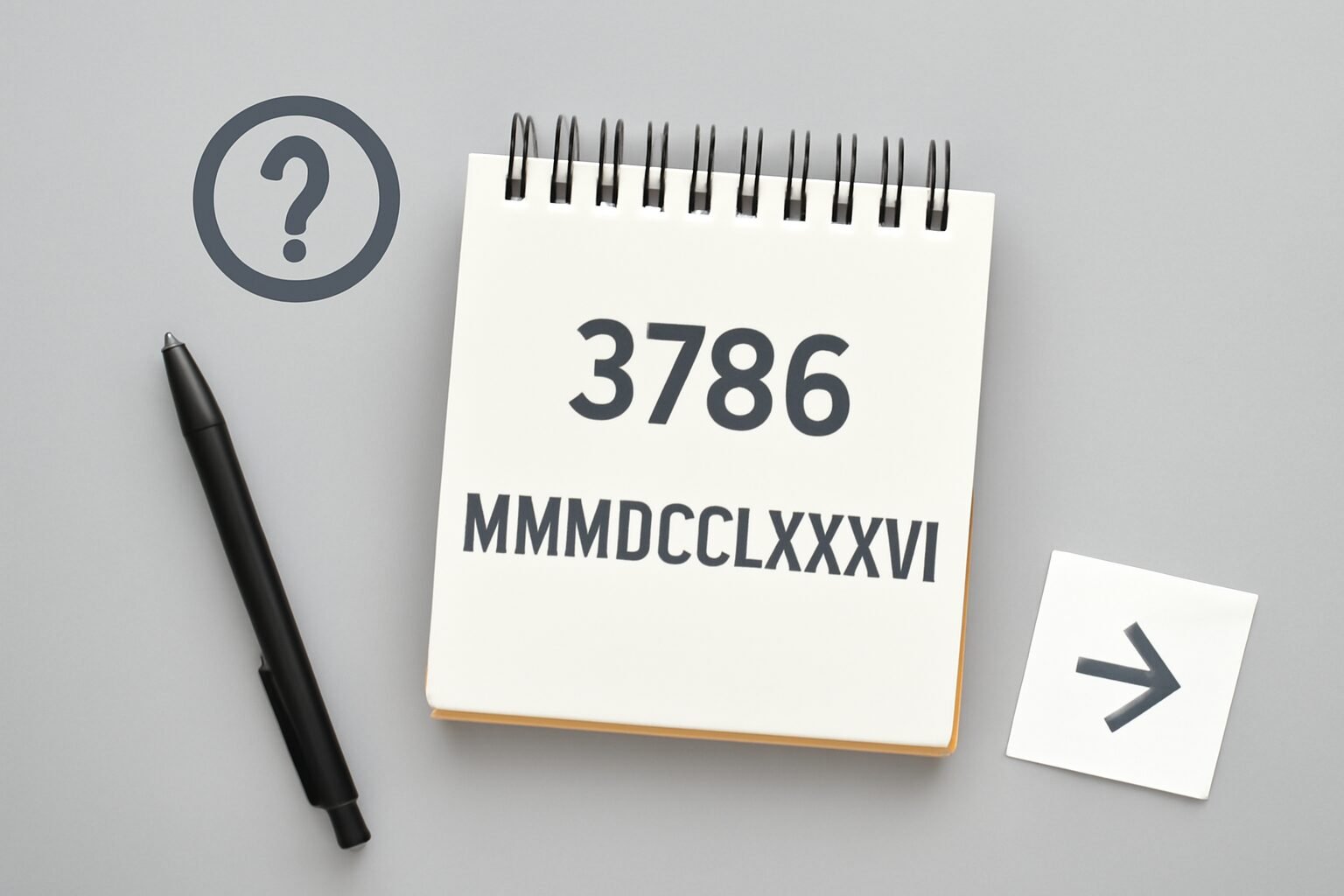 Roman Numerals: 3786