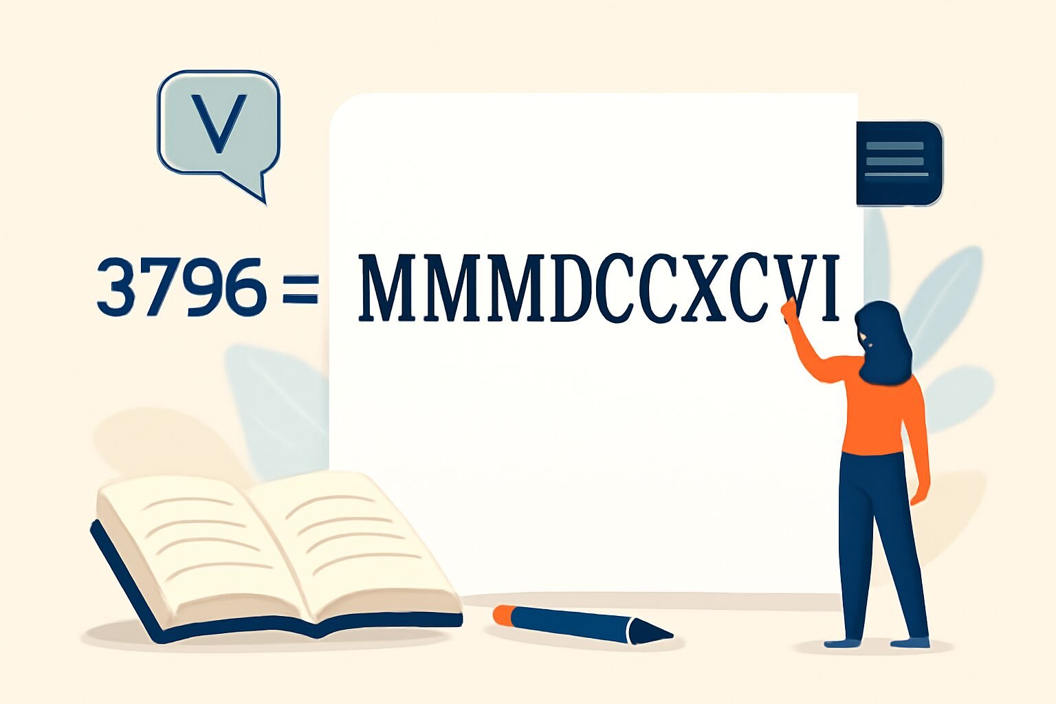 Roman Numerals: 3796