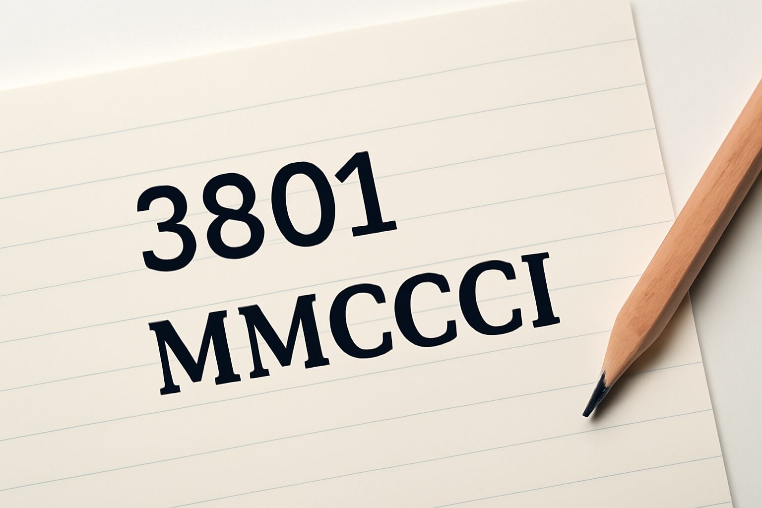 Roman Numerals: 3801