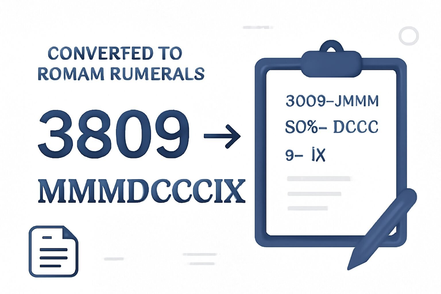 Roman Numerals: 3809