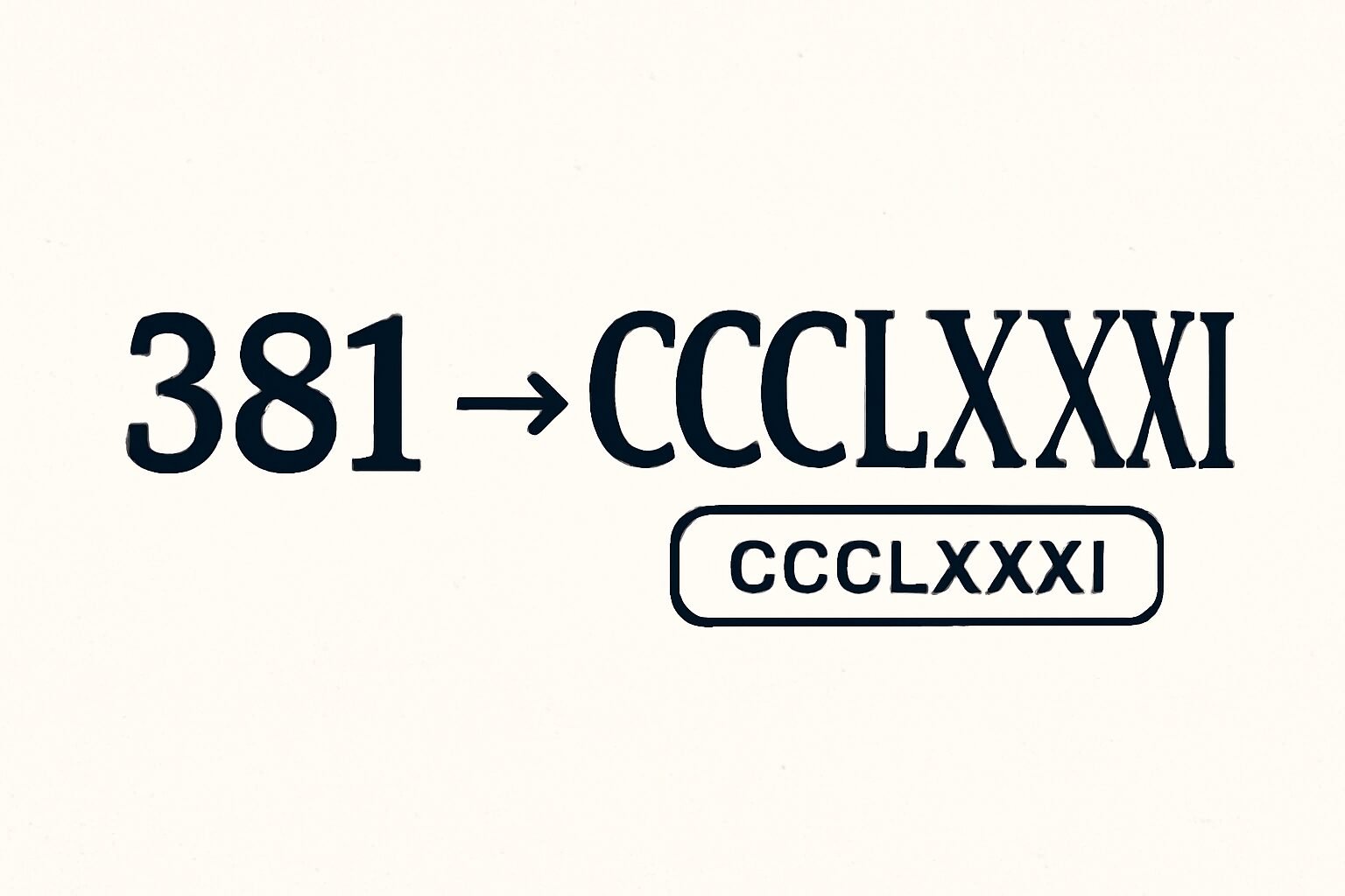 Roman Numerals: 381