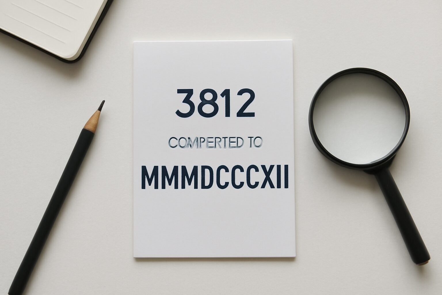 Roman Numerals: 3812