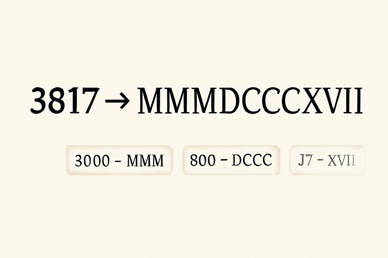 Roman Numerals: 3817