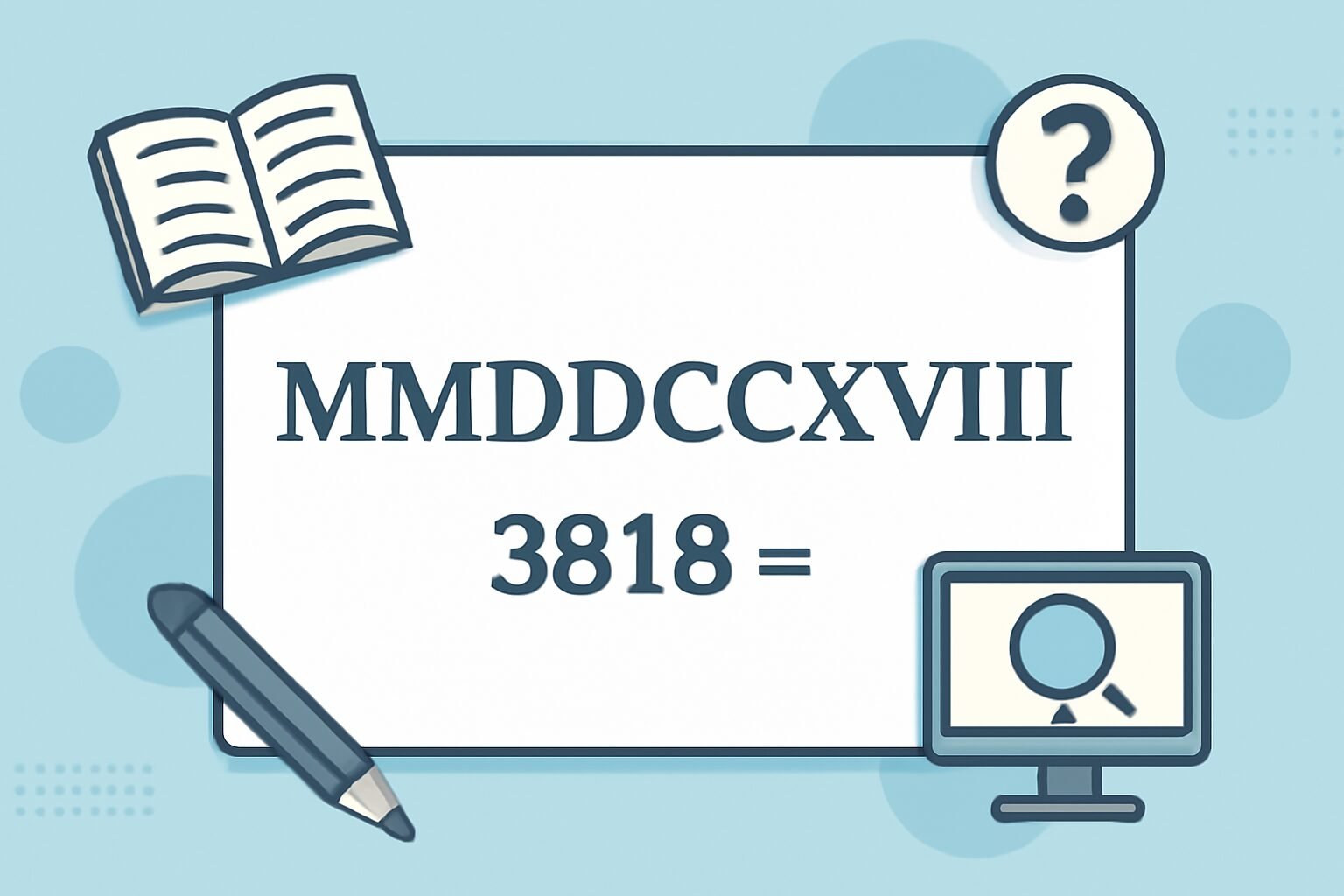 Roman Numerals: 3818