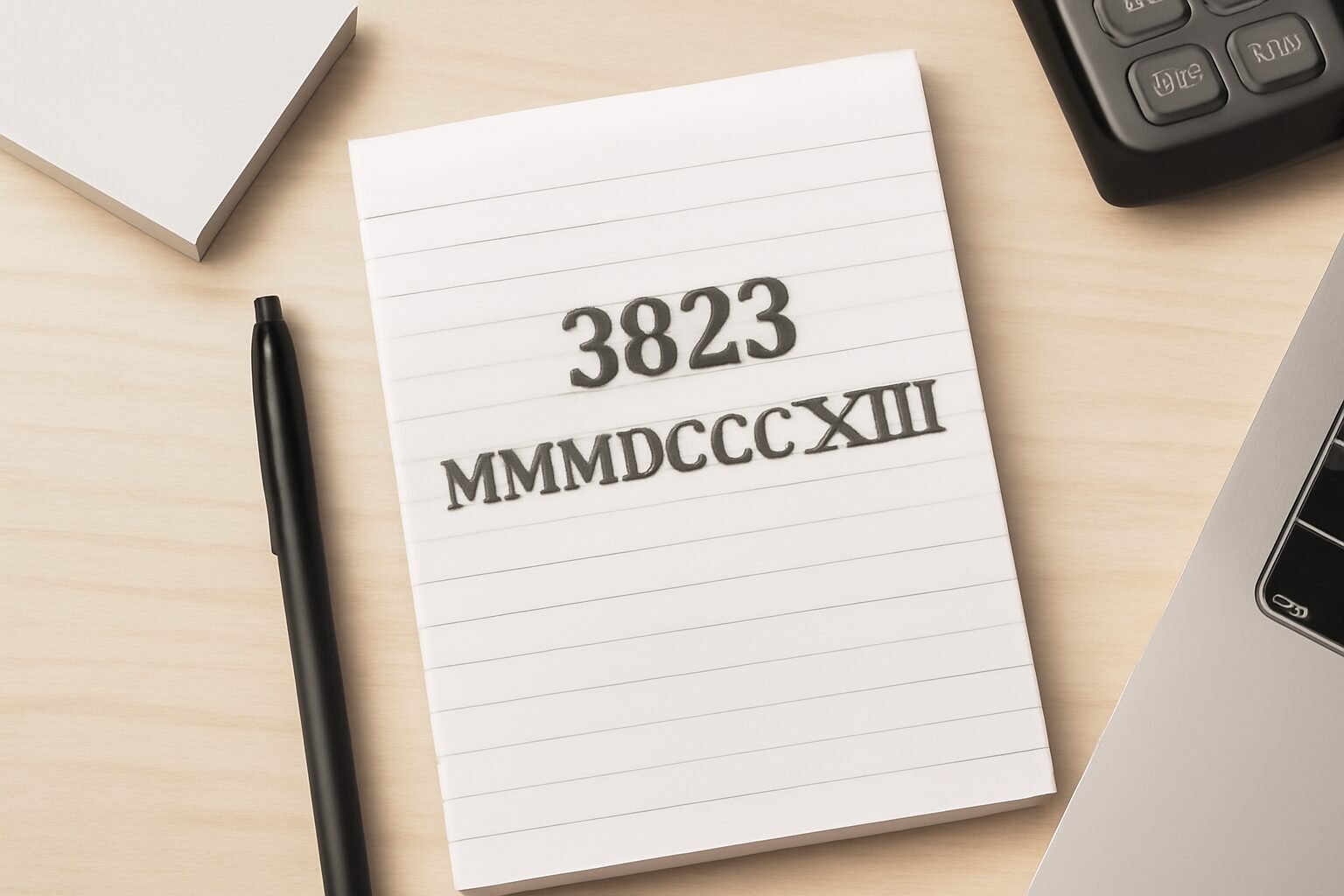 Roman Numerals: 3823
