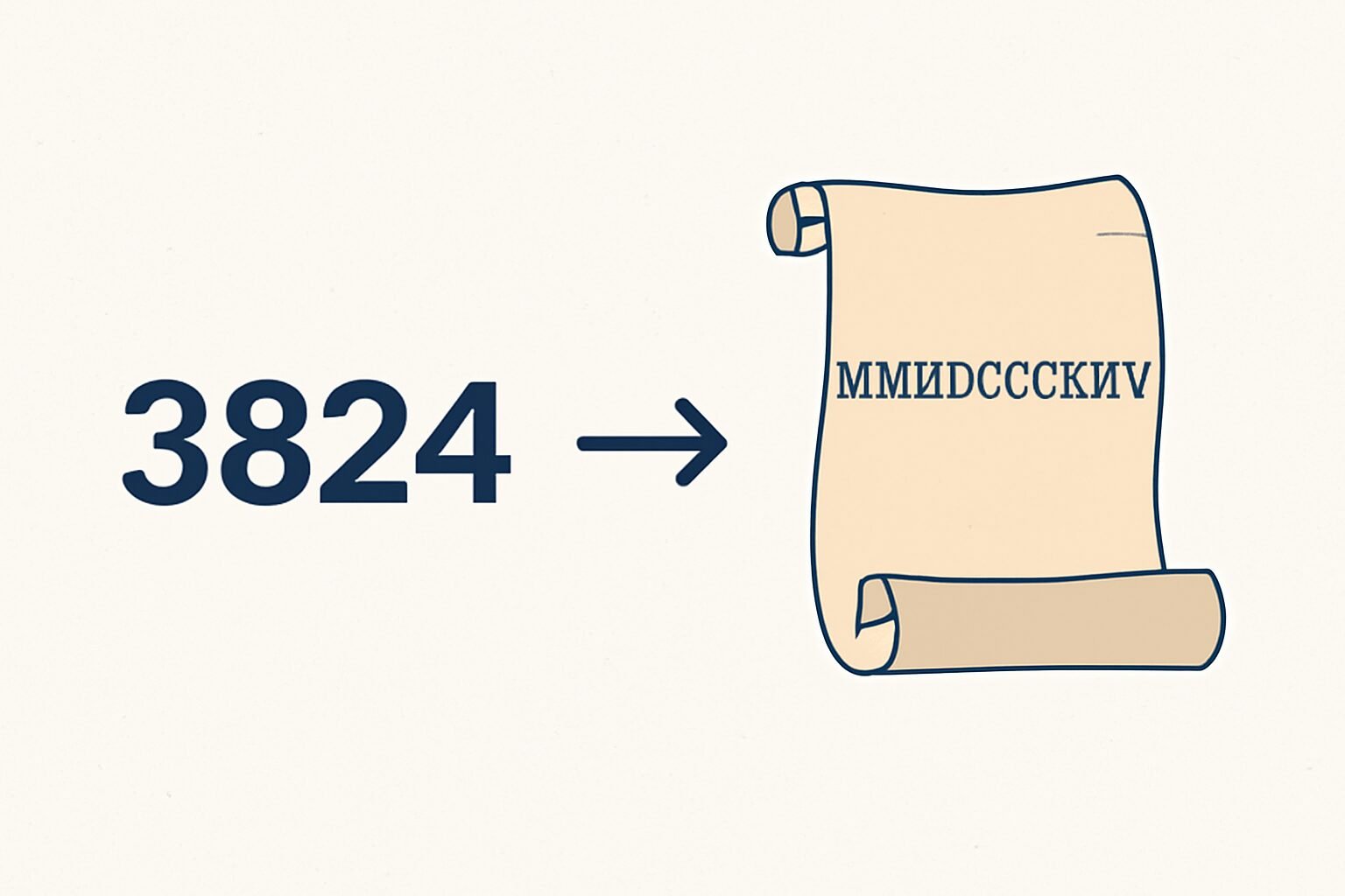 Roman Numerals: 3824