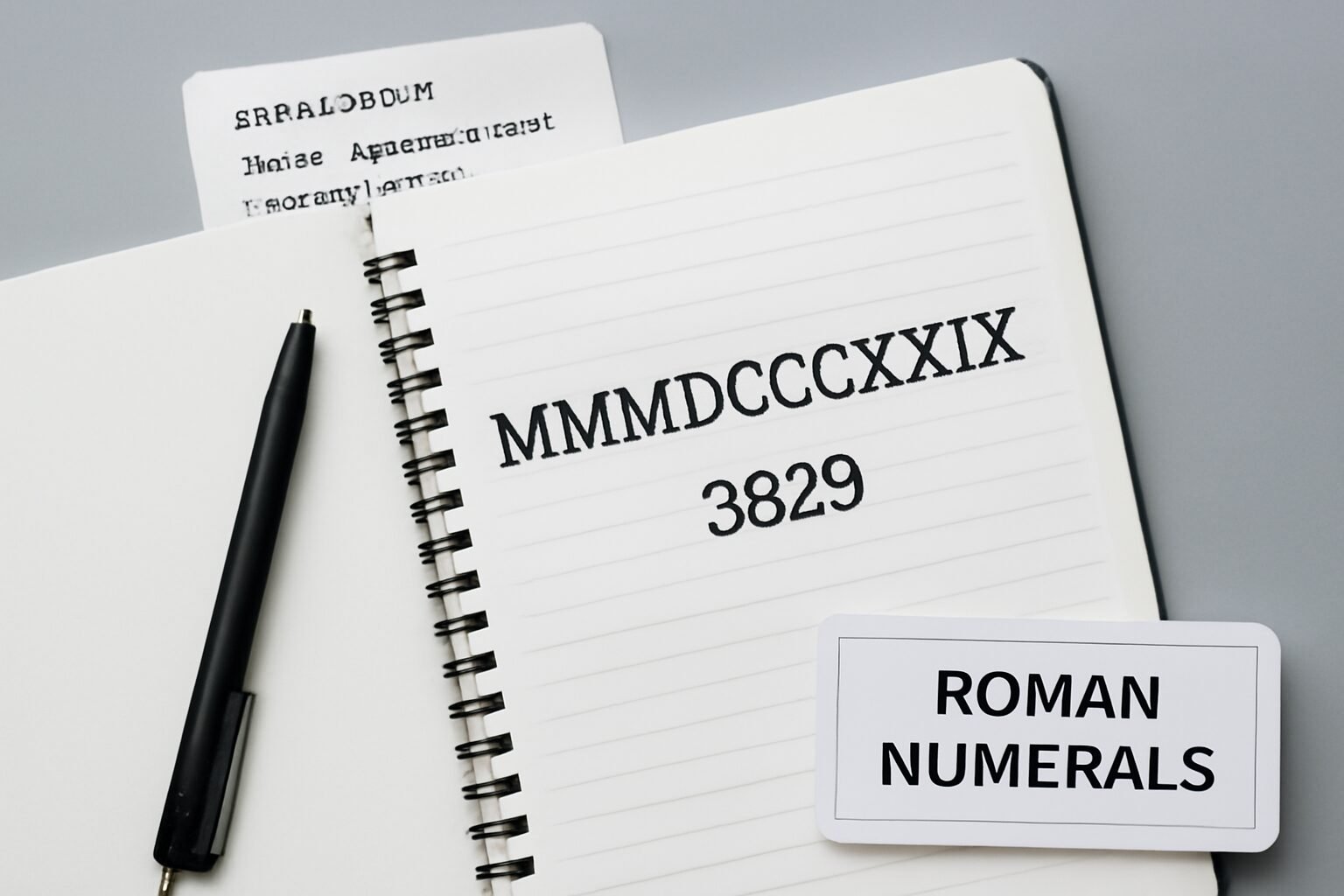 Roman Numerals: 3829