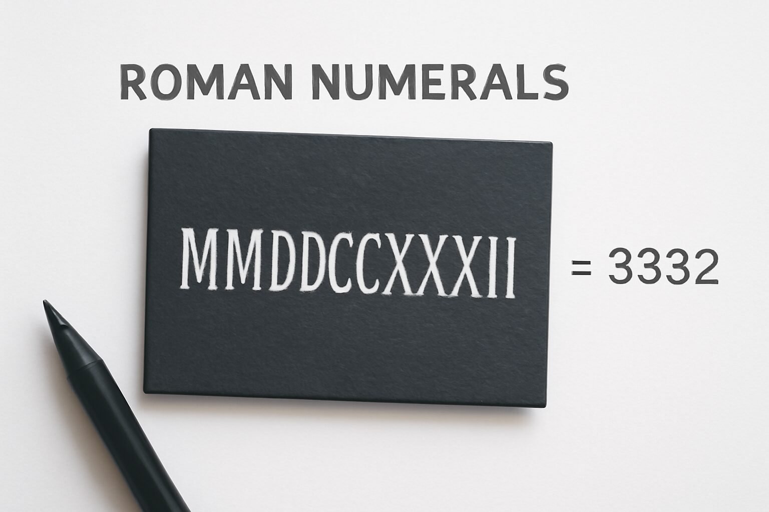 Roman Numerals: 3832