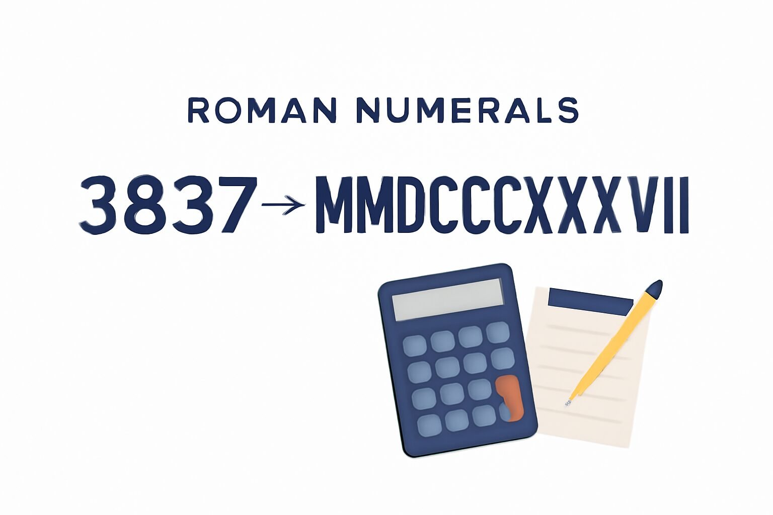 Roman Numerals: 3837