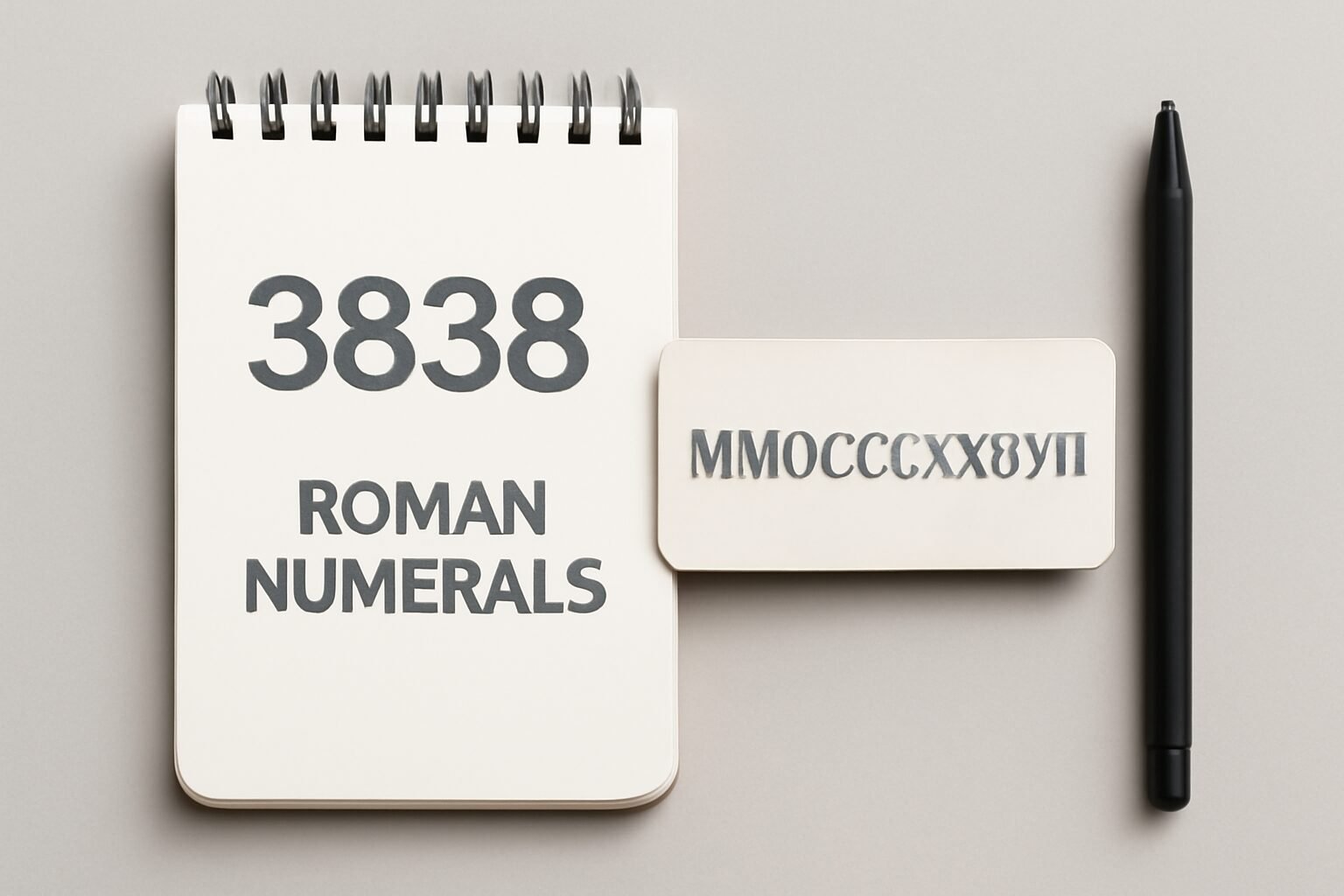 Roman Numerals: 3838