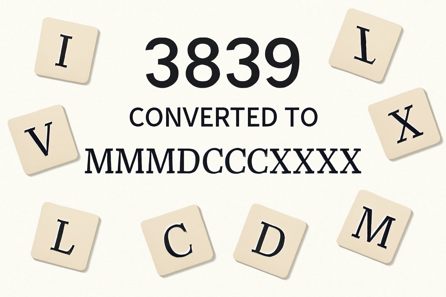 Roman Numerals: 3839