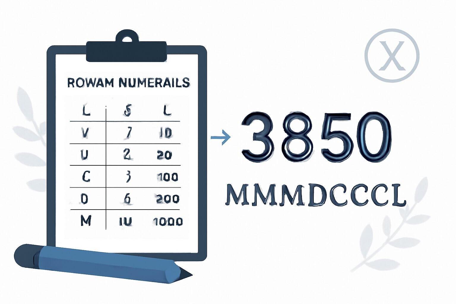 Roman Numerals: 3850