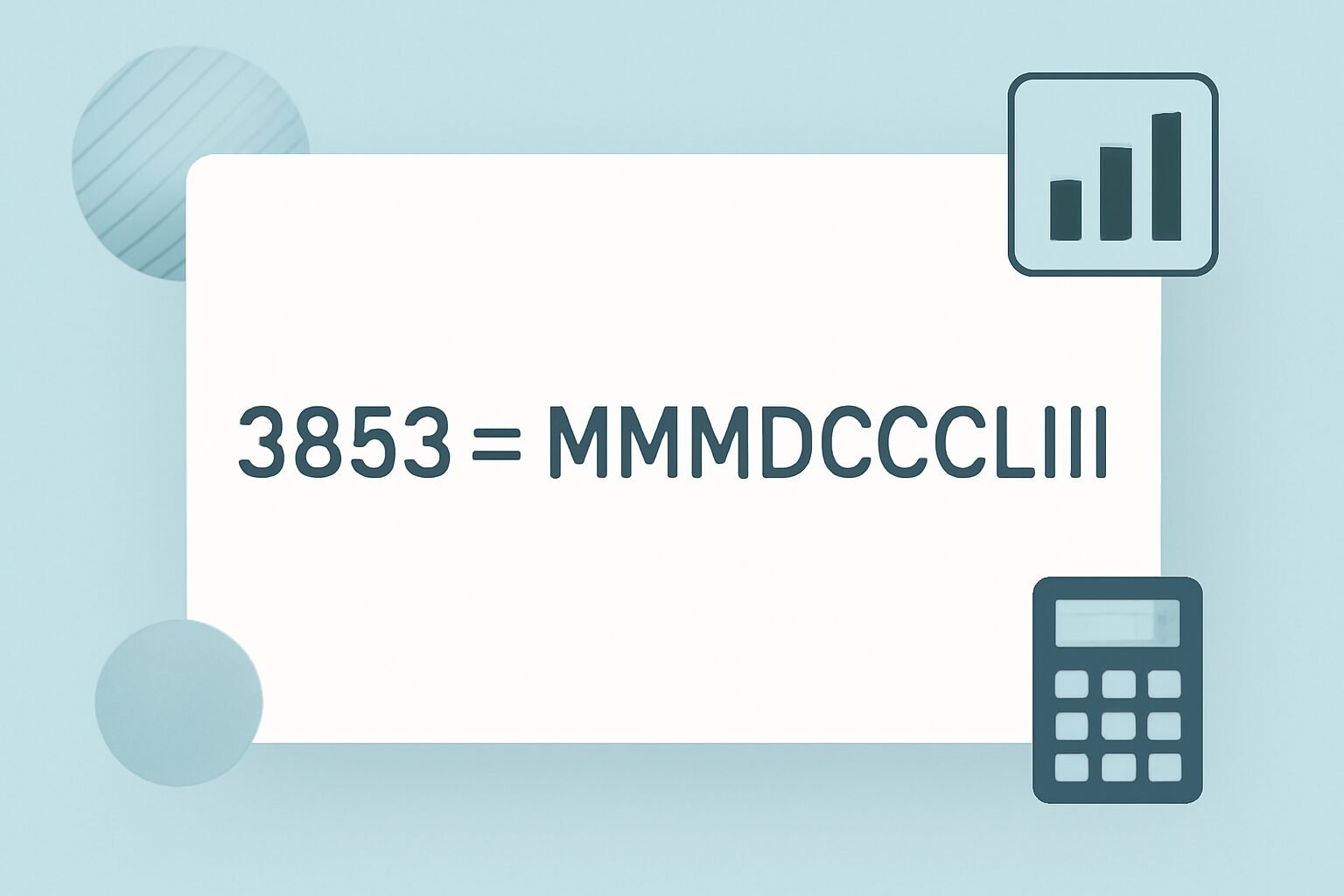 Roman Numerals: 3853