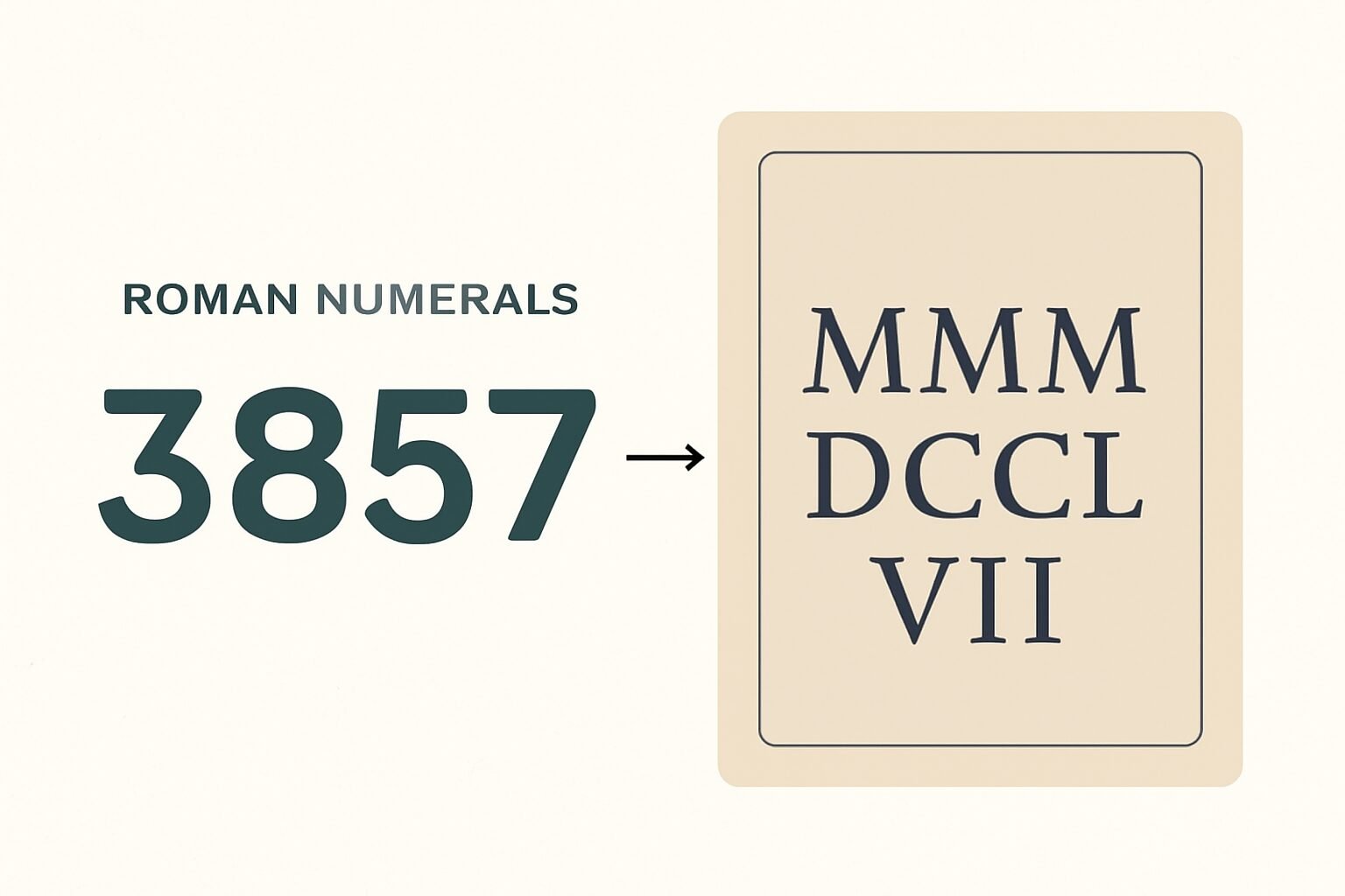 Roman Numerals: 3857