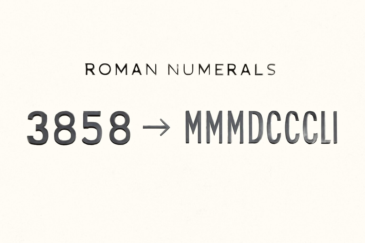Roman Numerals: 3858