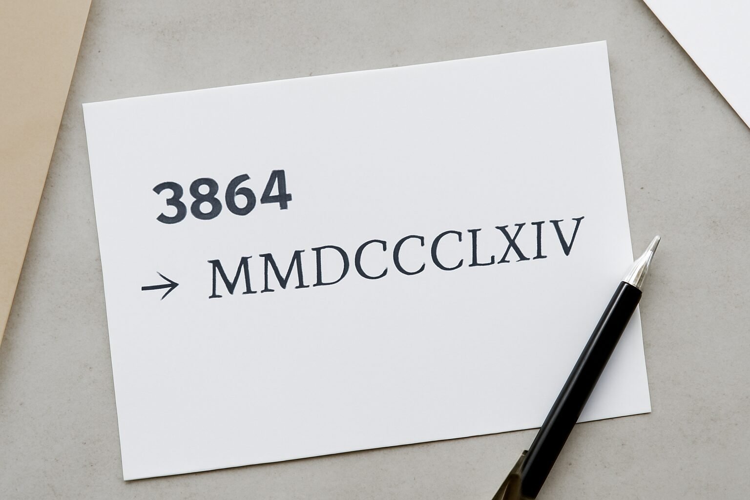 Roman Numerals: 3864