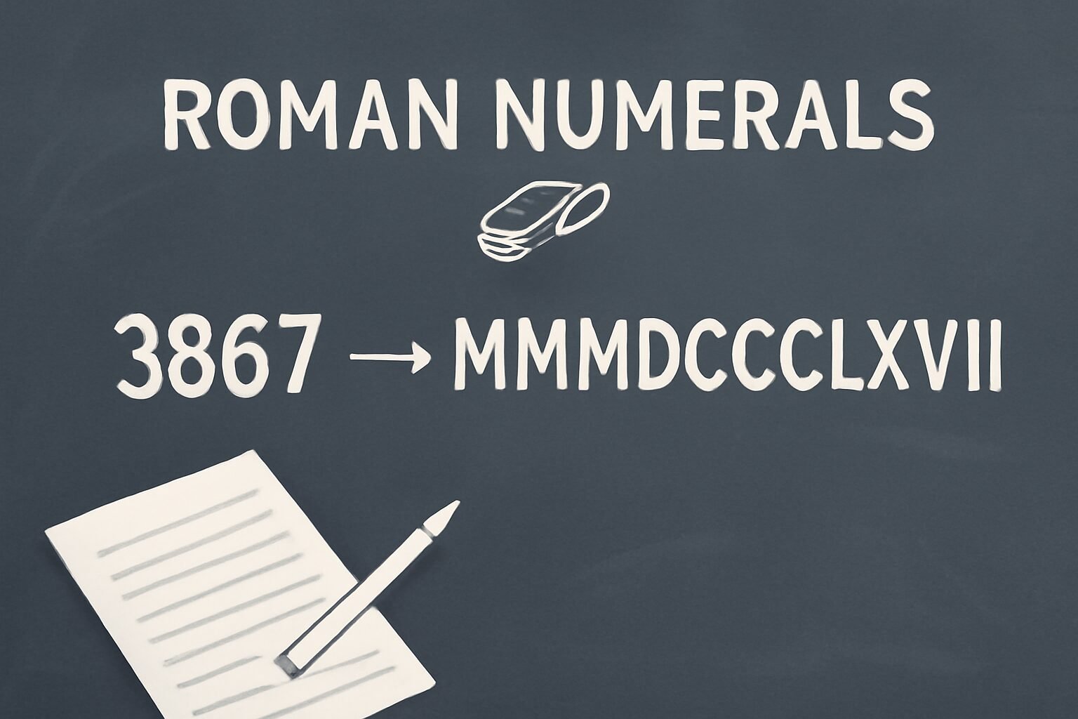 Roman Numerals: 3867