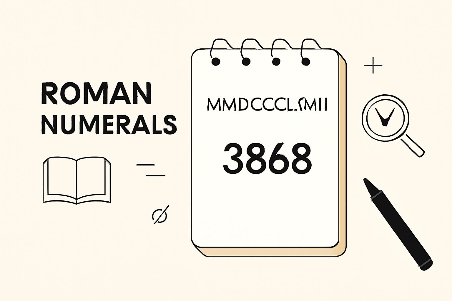 Roman Numerals: 3868