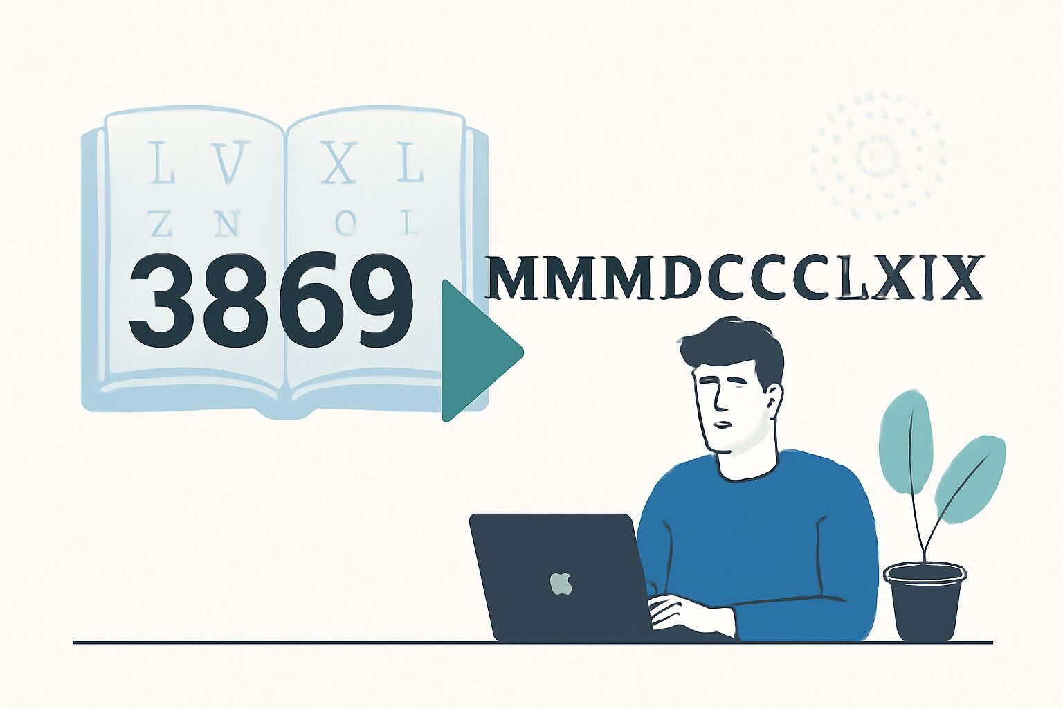 Roman Numerals: 3869