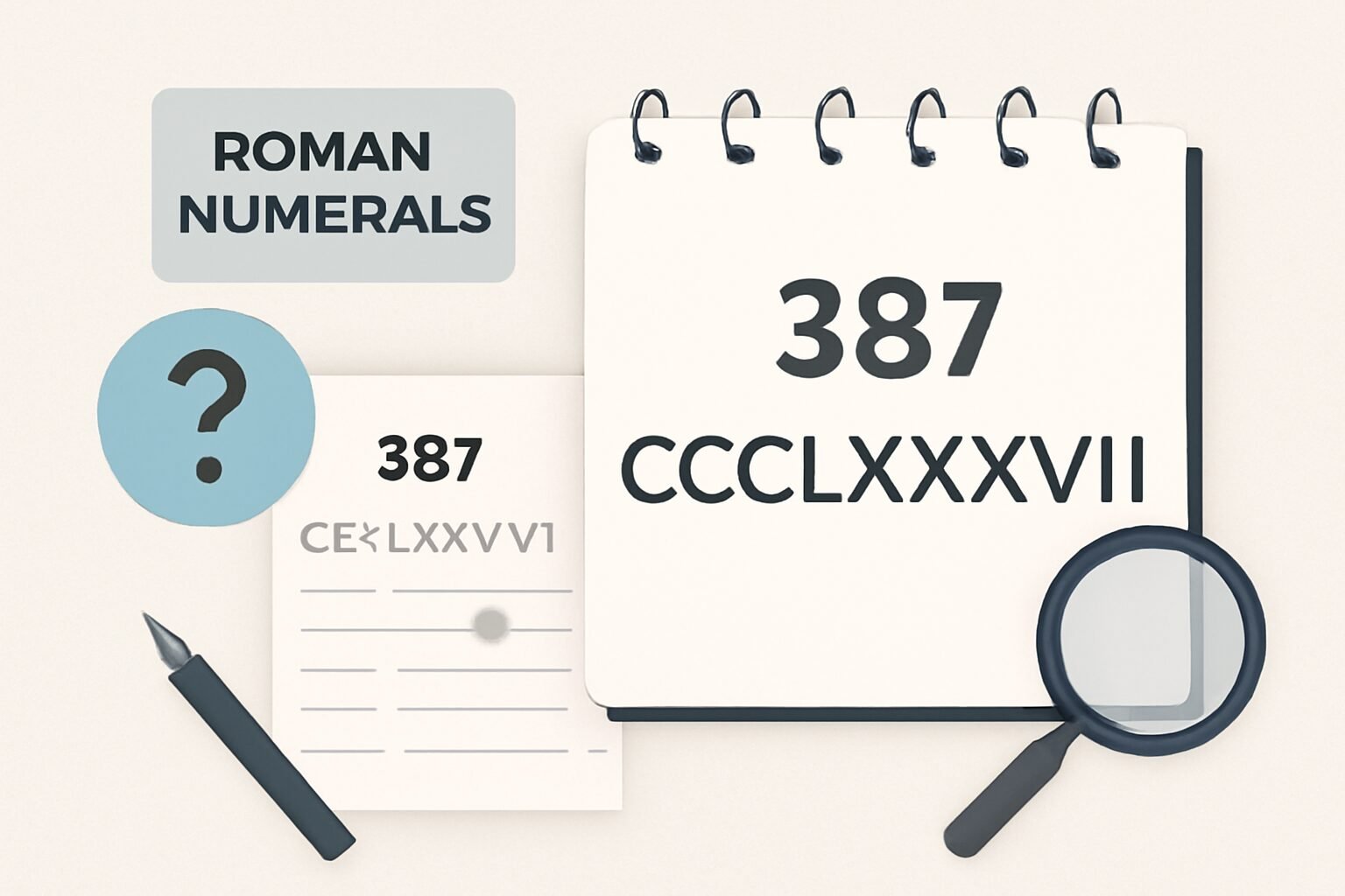 Roman Numerals: 387