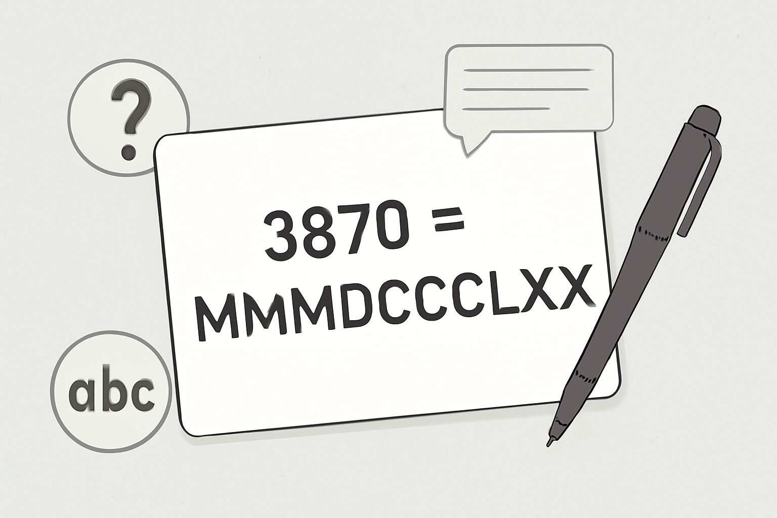 Roman Numerals: 3870