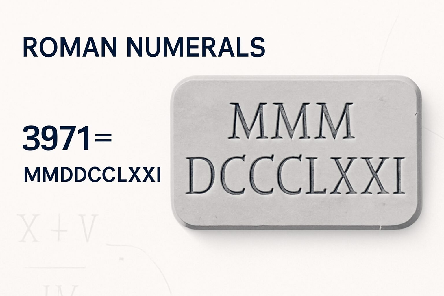 Roman Numerals: 3871