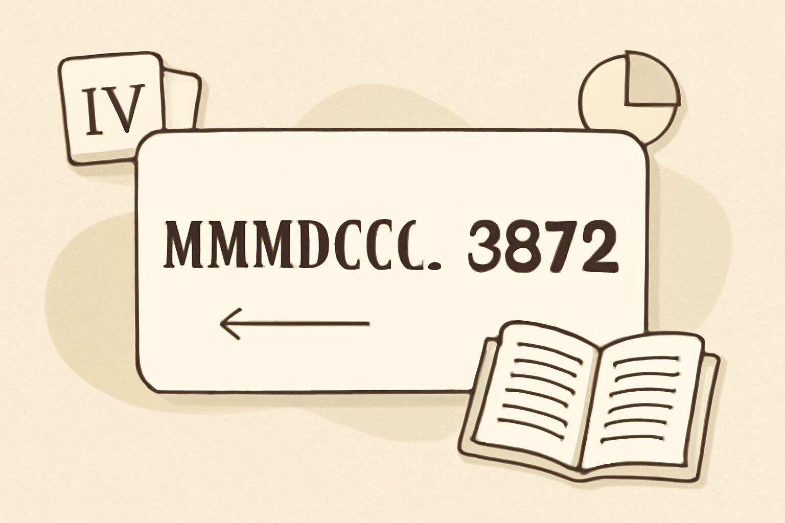 Roman Numerals: 3872