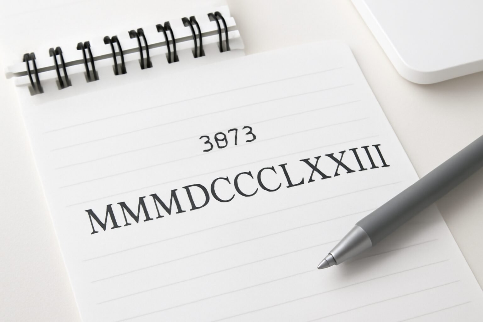 Roman Numerals: 3873