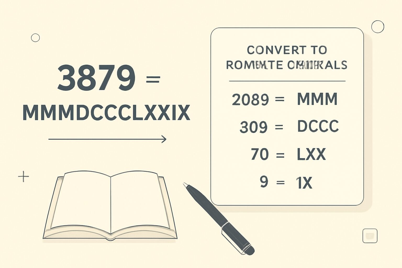 Roman Numerals: 3879