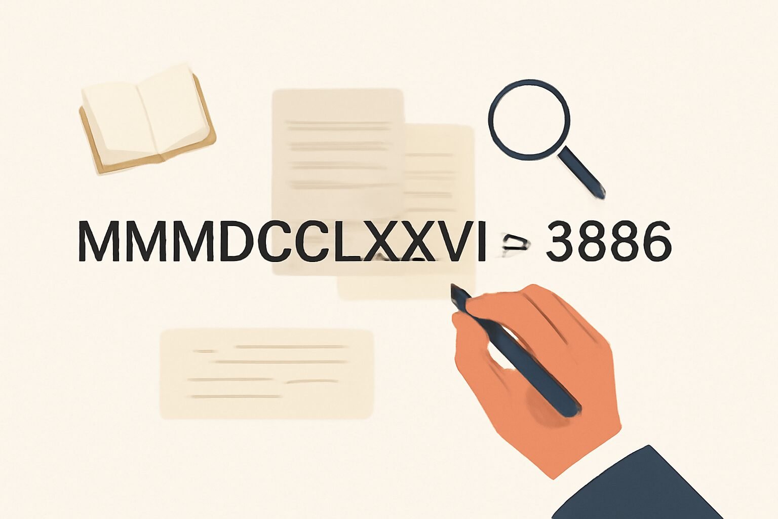 Roman Numerals: 3886