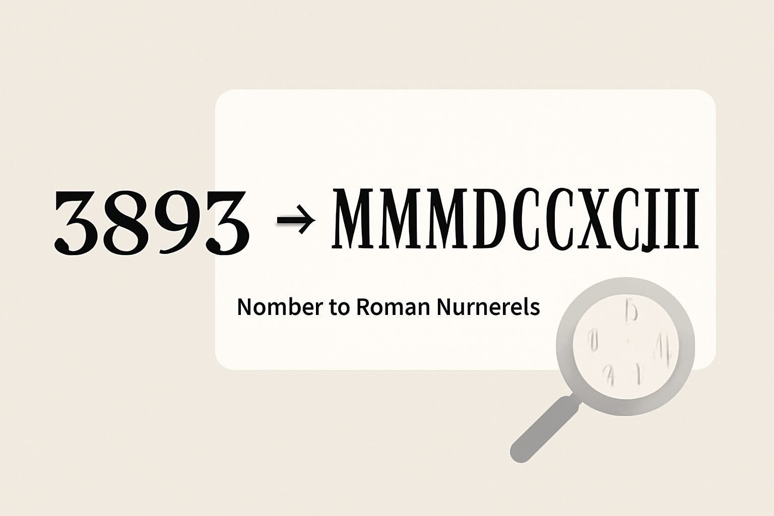 Roman Numerals: 3893