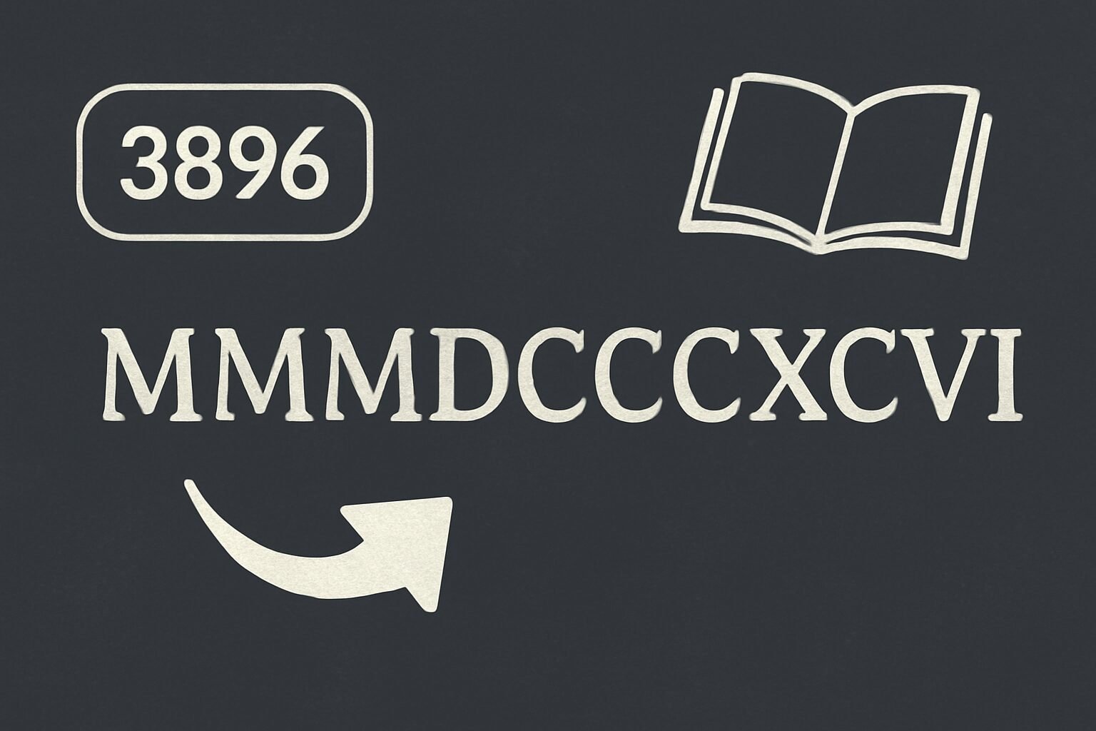 Roman Numerals: 3896