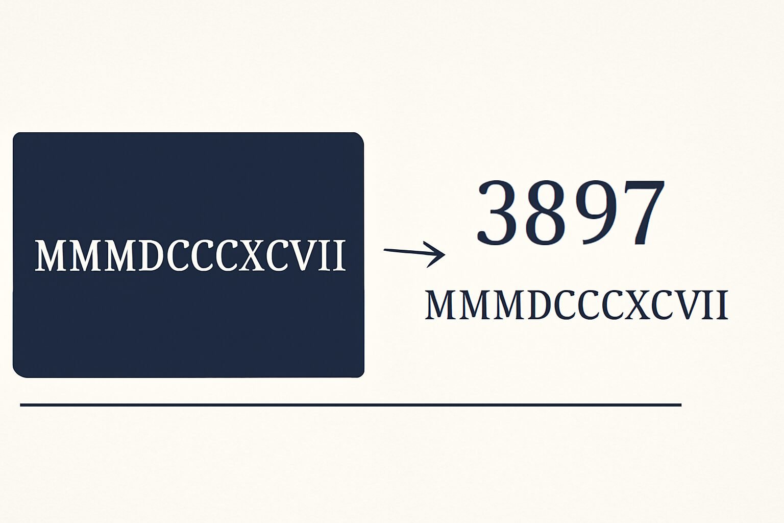 Roman Numerals: 3897