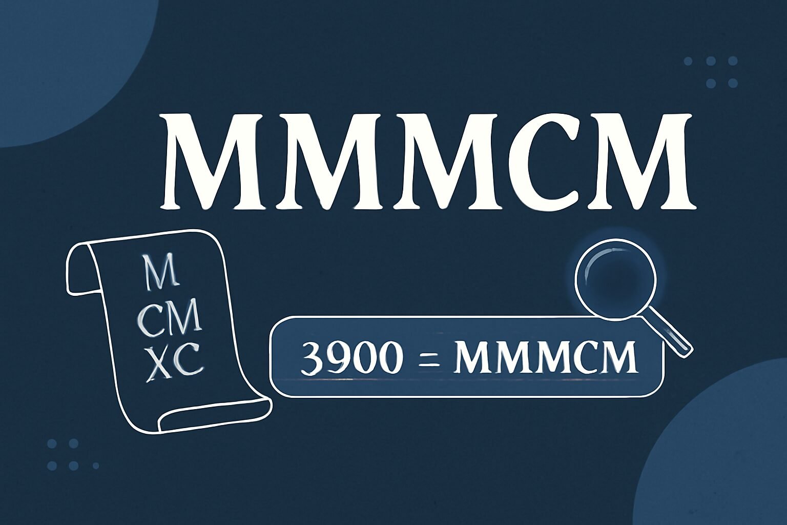 Roman Numerals: 3900