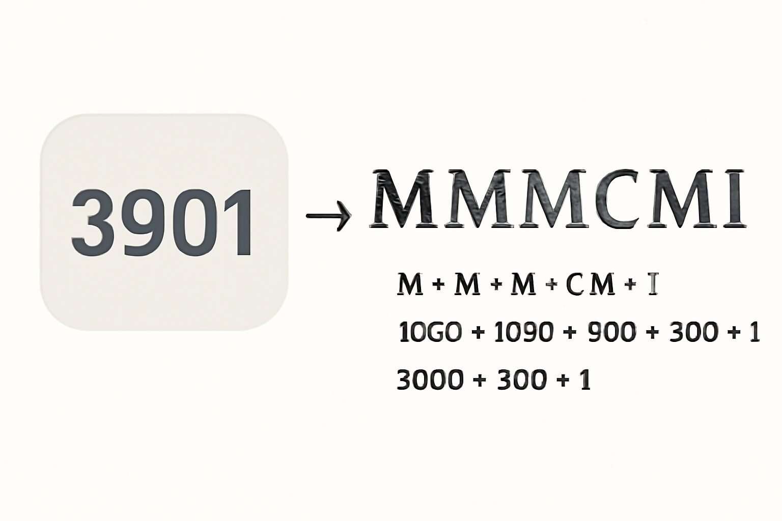 Roman Numerals: 3901