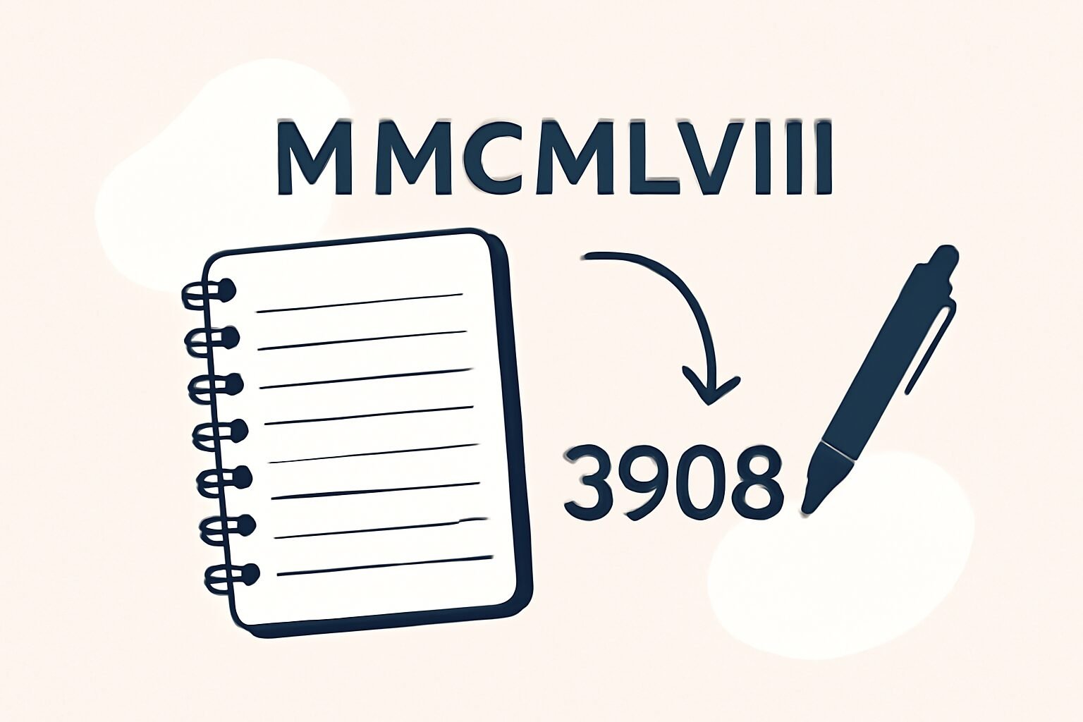 Roman Numerals: 3908