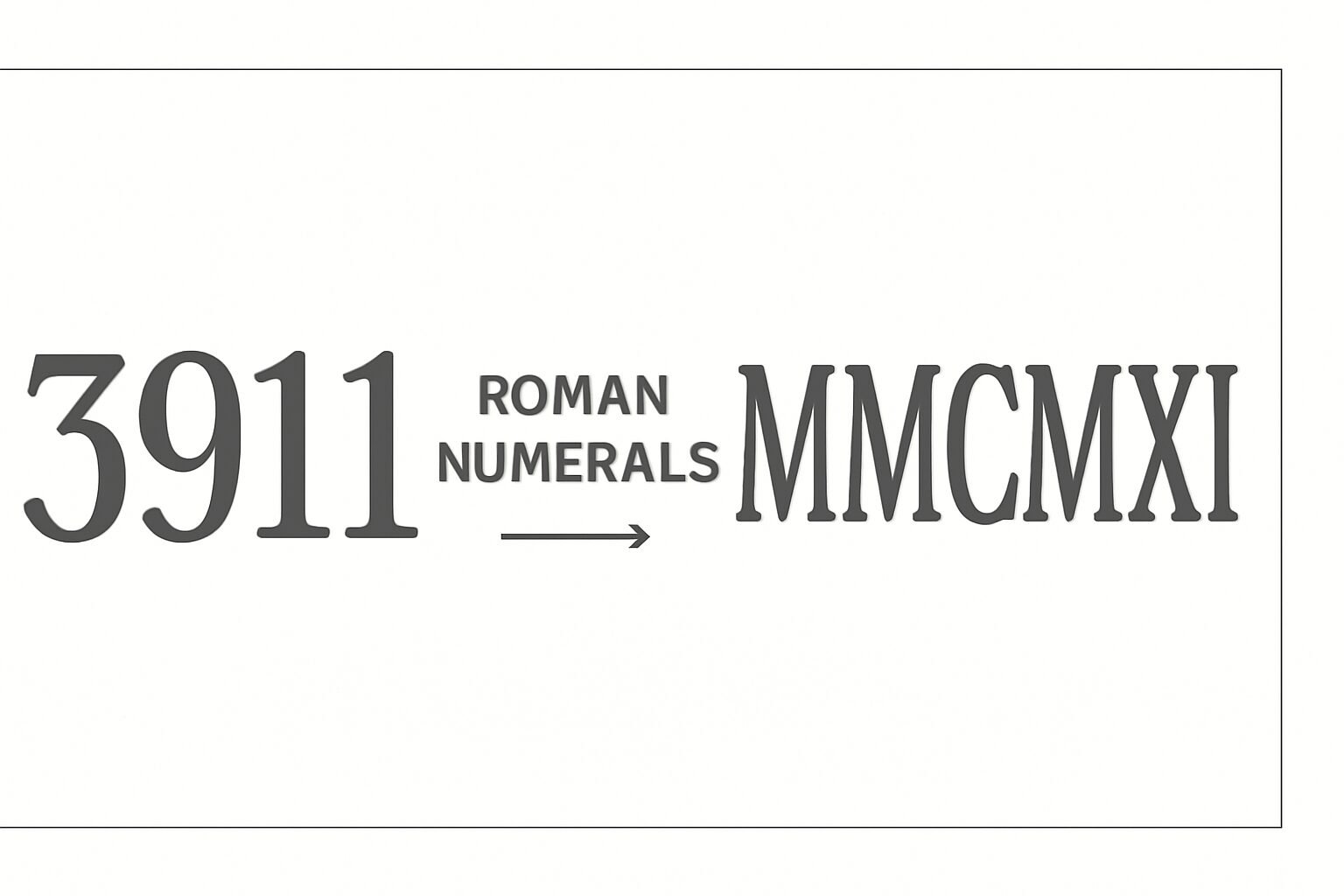 Roman Numerals: 3911