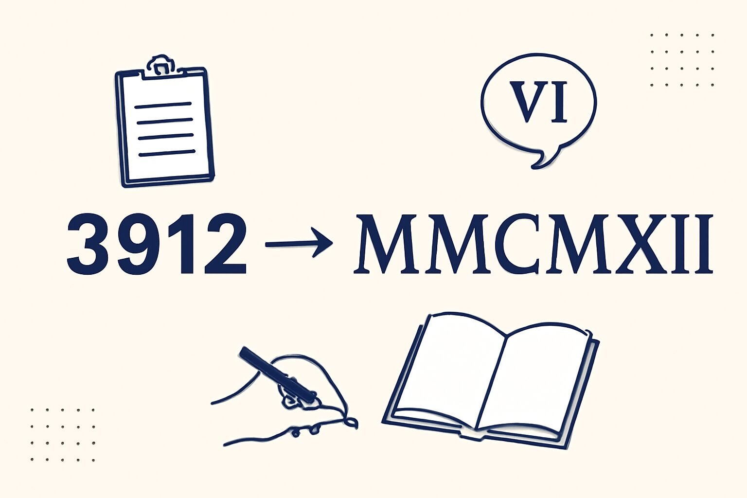 Roman Numerals: 3912