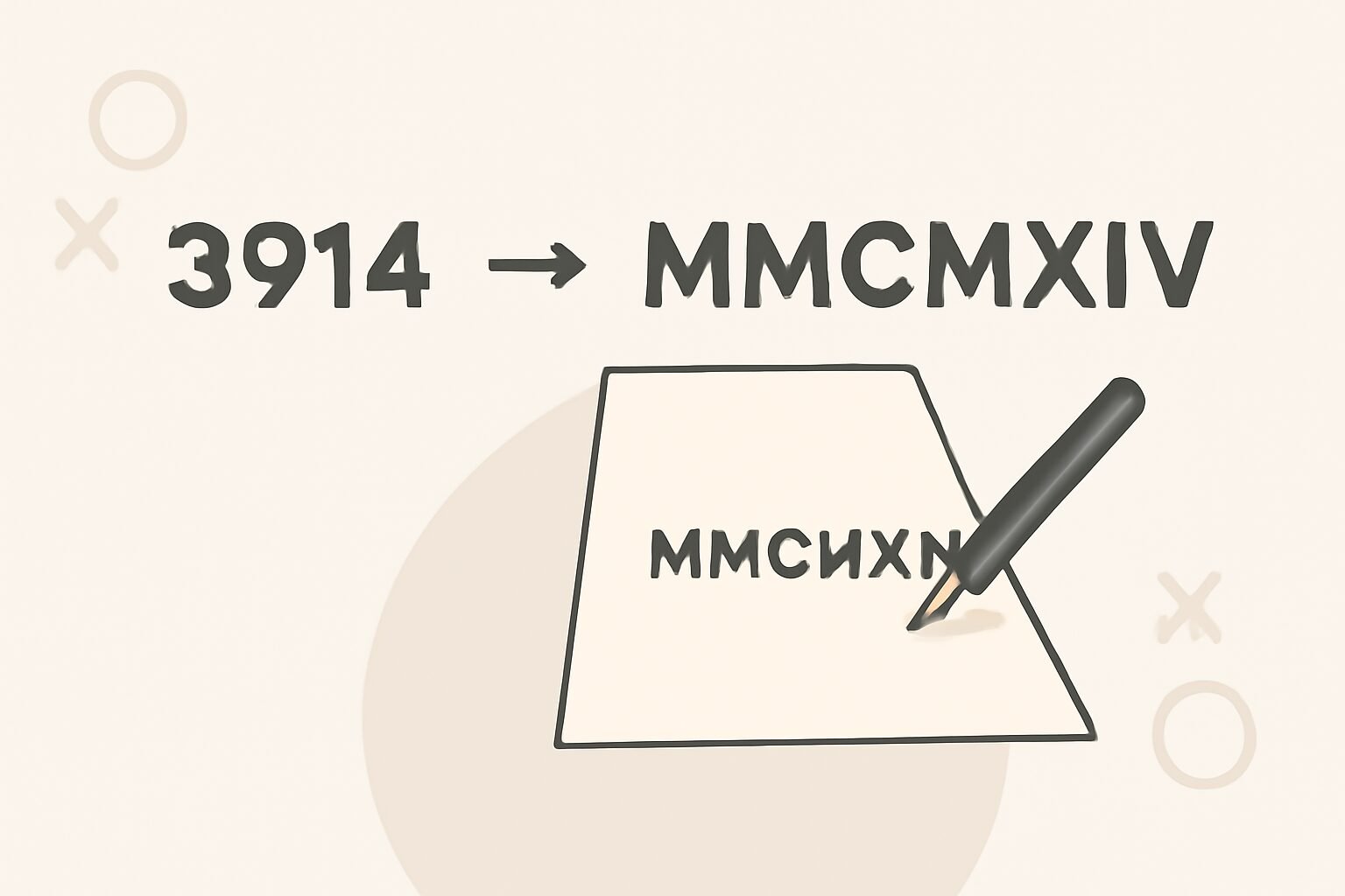 Roman Numerals: 3914