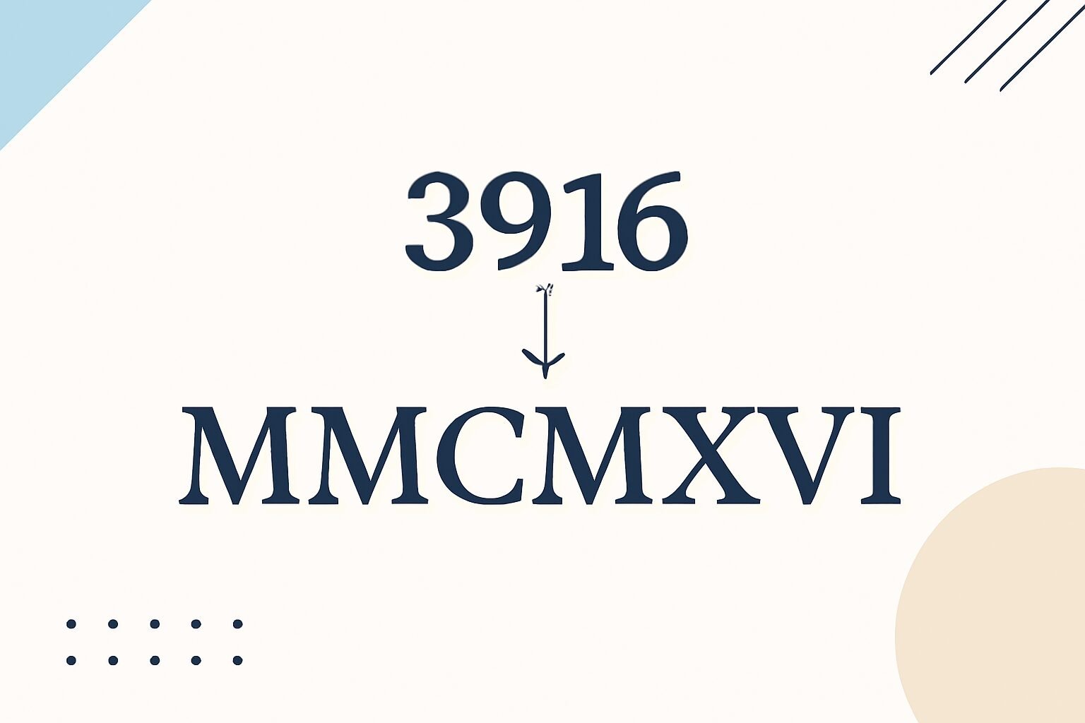 Roman Numerals: 3916