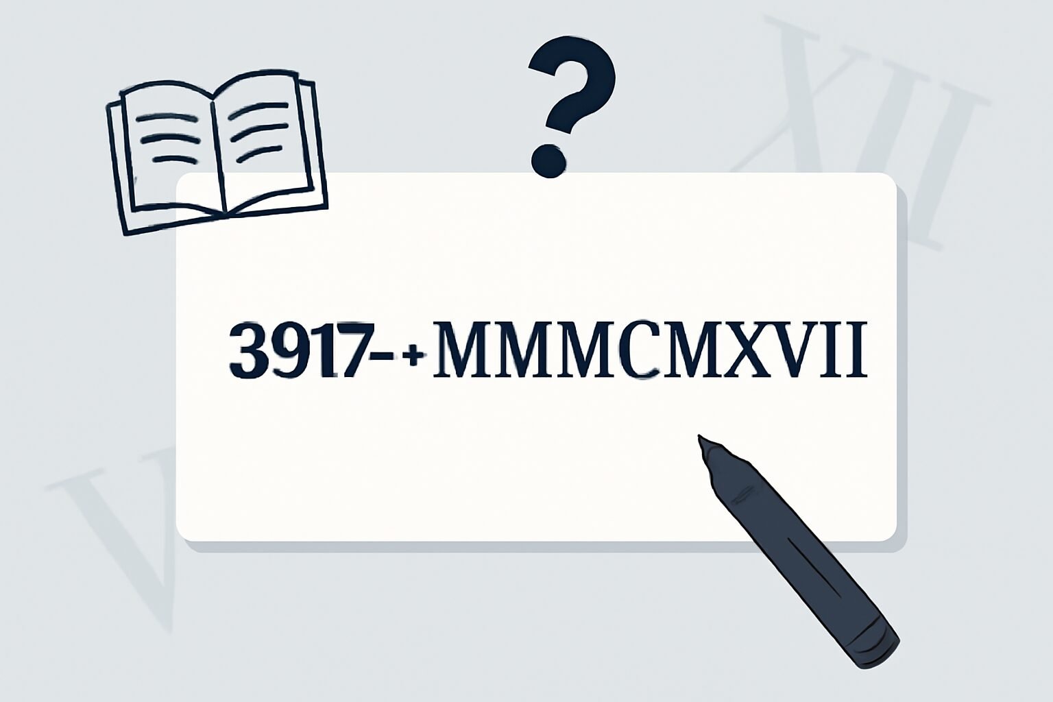 Roman Numerals: 3917
